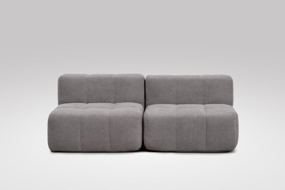 2 Teiliges Modulares Sofa – Grau