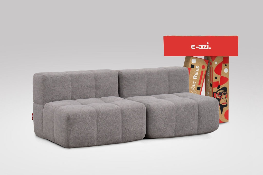 2 Teiliges Modulares Sofa – Grau