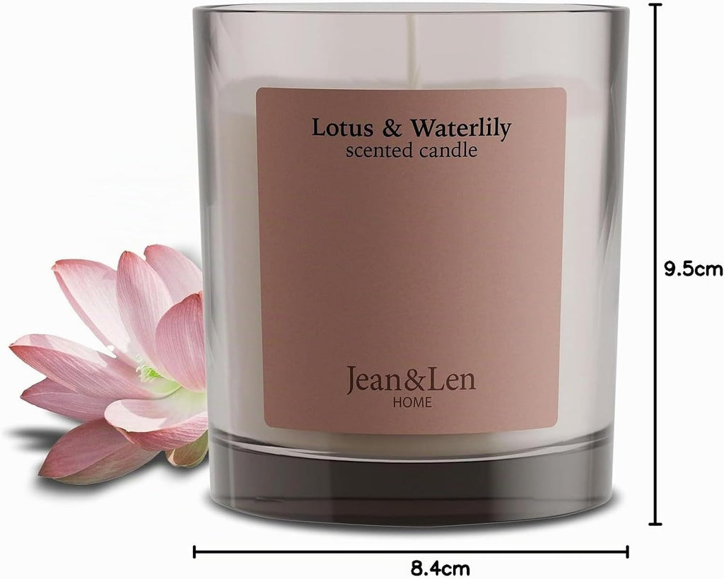 Jean & Len Scented Candle Lotus & Waterlily, vegan, 195 g