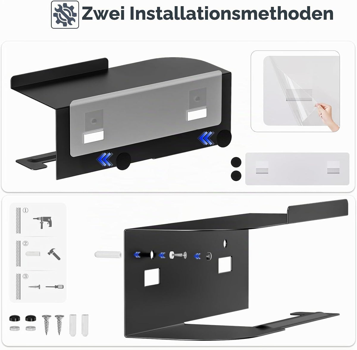 Oderra Toilettenpapierhalter mit Ablage