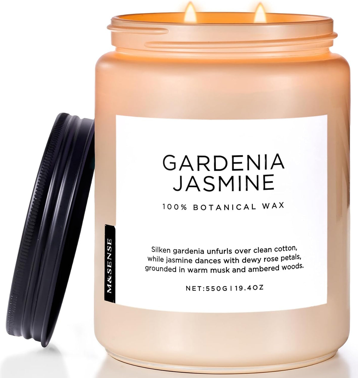 M&SENSE Duftkerze im Glas – Sojawachskerze Kirschblüte 200g | Süßer und Blumiger Duft | 50 Stunden Brenndauer | Natürliche Kerze für romantische und entspannende Atmosphäre