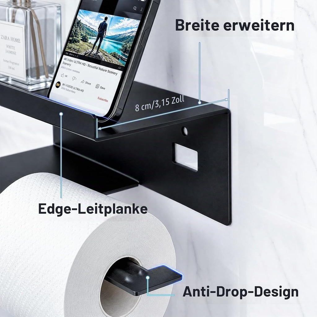 Oderra Toilettenpapierhalter mit Ablage