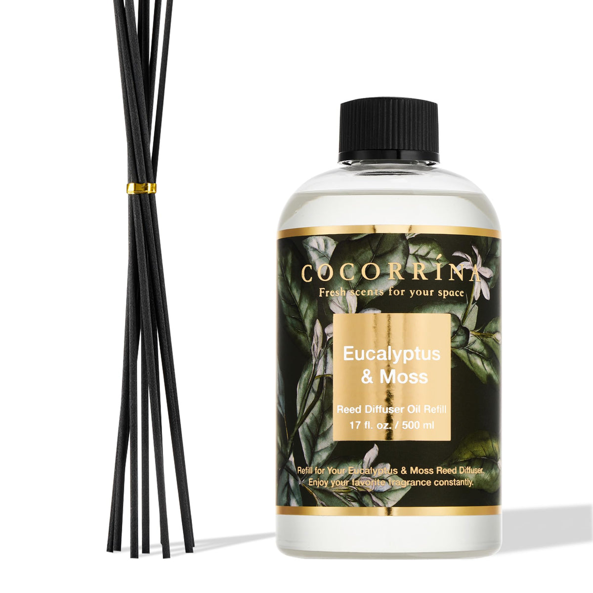 COCORRÍNA Raumduft Reed Diffuser mit 8 Duftstäbchen 200ml- Sauberes Leinen, Natürlich, Langanhaltend, Home Duft ätherisches Öl Reed Diffusor für Badezimmer Regal Dekoration