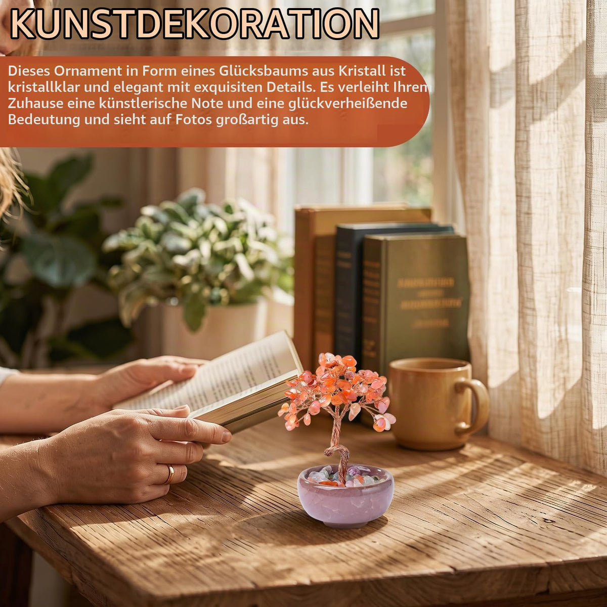 Amethyst Lebensbaum Kristall, Chakra Deko für Schlafzimmer und Büro