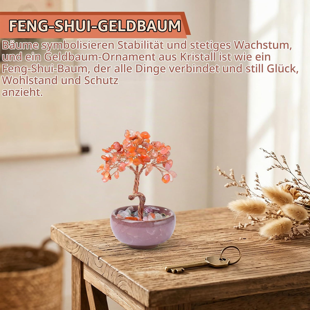 Amethyst Lebensbaum Kristall, Chakra Deko für Schlafzimmer und Büro