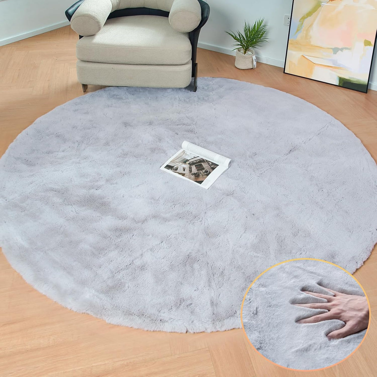 ORINOVA Teppich Schlafzimmer Beige Waschbar Flauschig 60x90 cm Fellteppich Kunstfell Wohnzimmer Kinderzimmer Teppich Weich Klein Deko Rechteckig