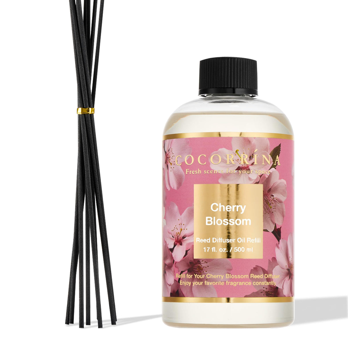 COCORRÍNA Raumduft Reed Diffuser mit 8 Duftstäbchen 200ml- Sauberes Leinen, Natürlich, Langanhaltend, Home Duft ätherisches Öl Reed Diffusor für Badezimmer Regal Dekoration