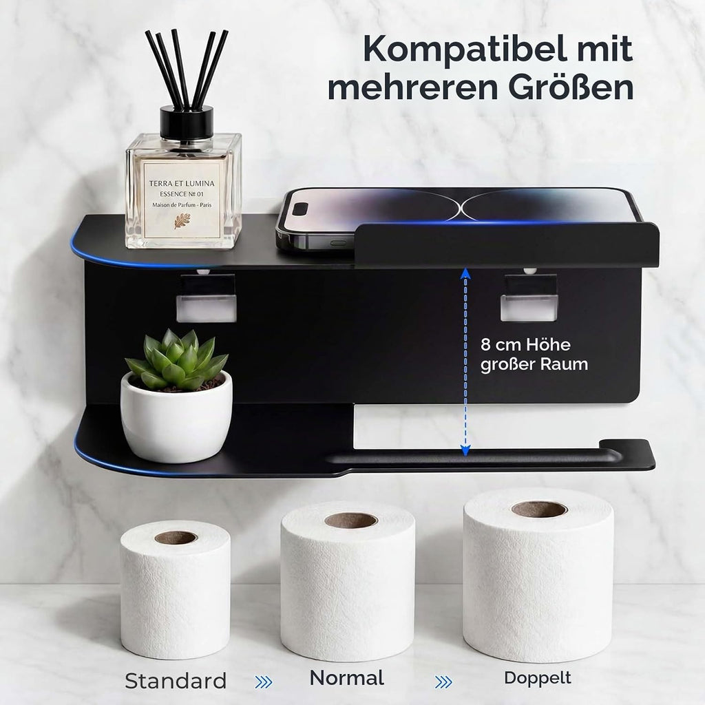 Oderra Toilettenpapierhalter mit Ablage