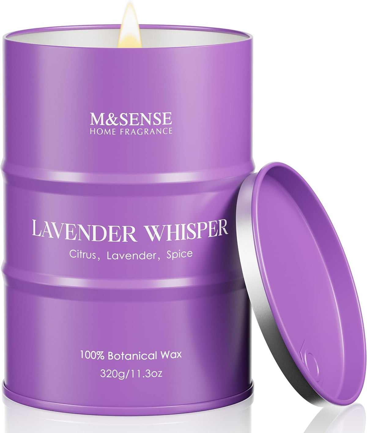 M&SENSE Oud Holz Duftkerze im Glas, groß 600g, natürliches Sojawachs, langanhaltende Brenndauer bis zu 130 Stunden, dekorative Sojakerze für Heim und Wohnzimmer, Geschenk für Männer