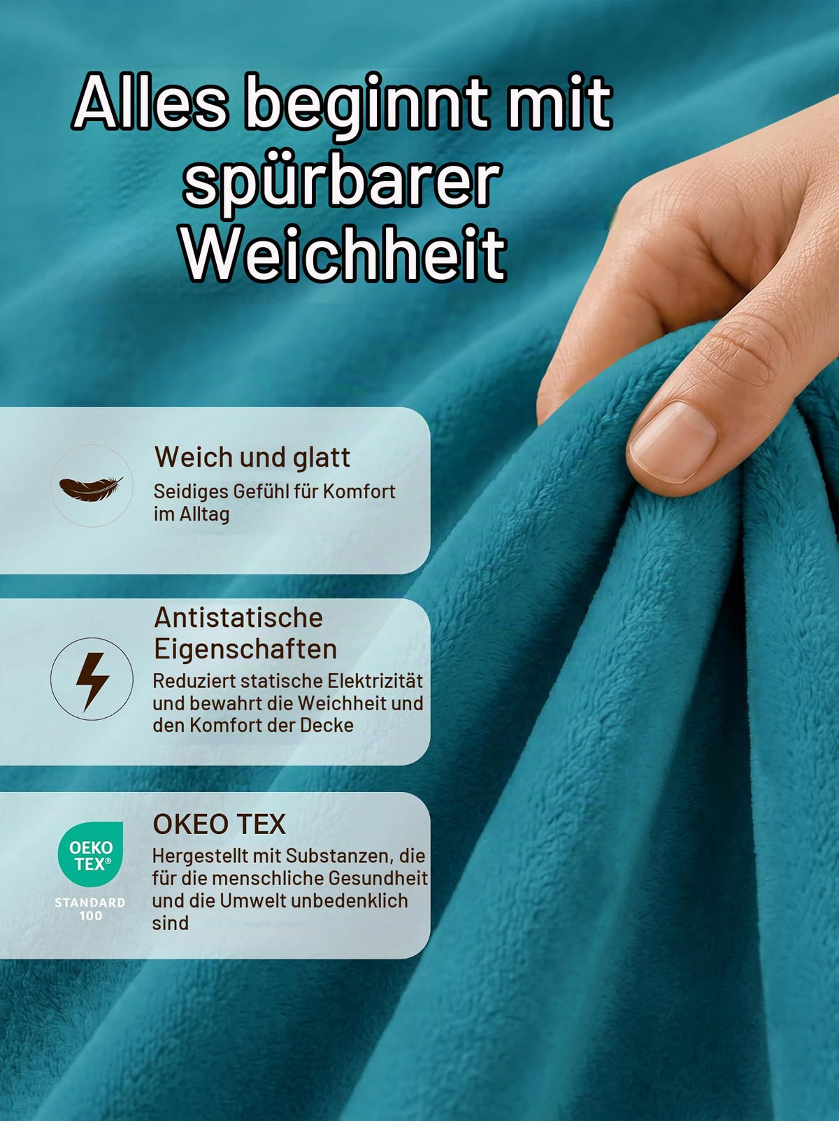 Utopia Bedding Kuscheldecke flauschig Fleecedecke [150x200 cm, Grau]