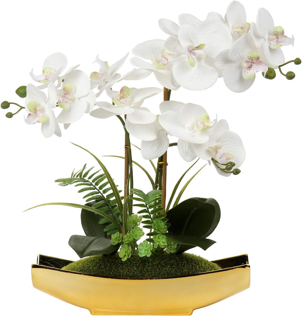 Briful Kunstblumen Orchideen Künstliche Phalaenopsis Bonsai Kunstblumen wie Echt im Topf Künstliche Blumen Deko für Wohnzimmer Badezimmer Tisch Dekoration, Höhe 38CM