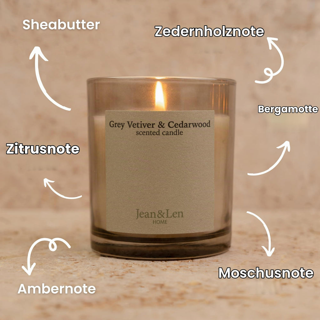 Jean & Len Scented Candle Lotus & Waterlily, vegan, 195 g