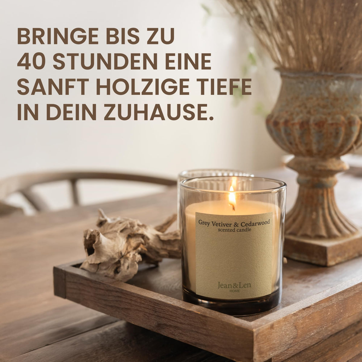 Jean & Len Scented Candle Lotus & Waterlily, vegan, 195 g