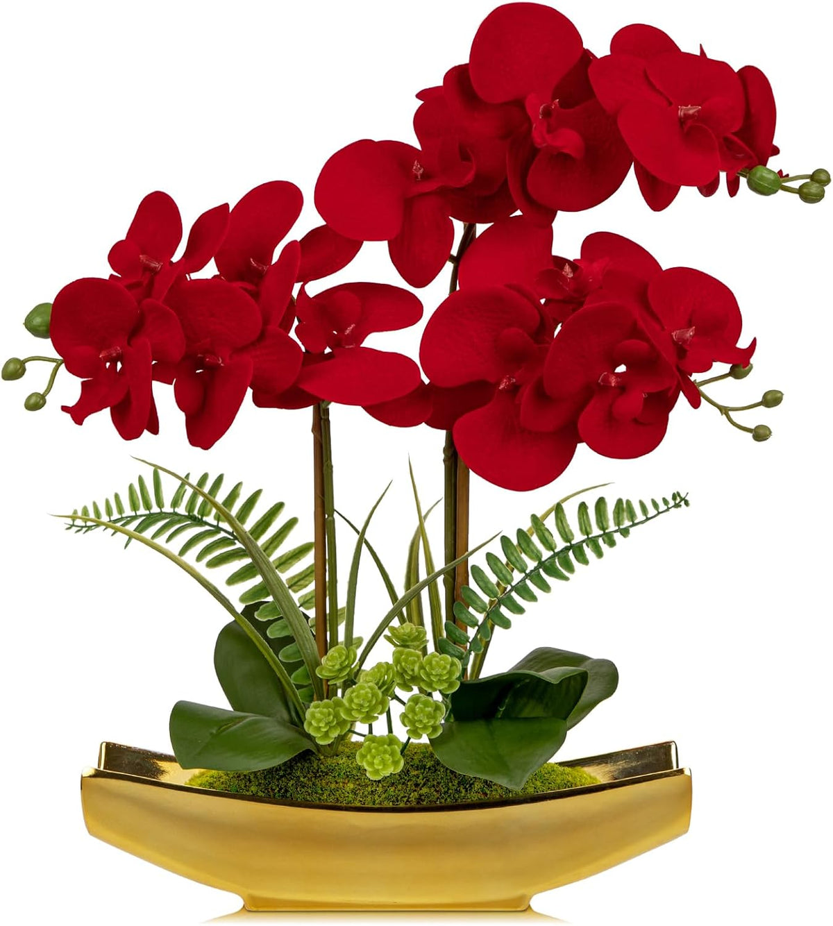 Briful Kunstblumen Orchideen Künstliche Phalaenopsis Bonsai Kunstblumen wie Echt im Topf Künstliche Blumen Deko für Wohnzimmer Badezimmer Tisch Dekoration, Höhe 38CM