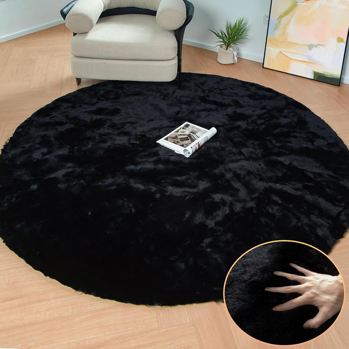 ORINOVA Teppich Schlafzimmer Beige Waschbar Flauschig 60x90 cm Fellteppich Kunstfell Wohnzimmer Kinderzimmer Teppich Weich Klein Deko Rechteckig