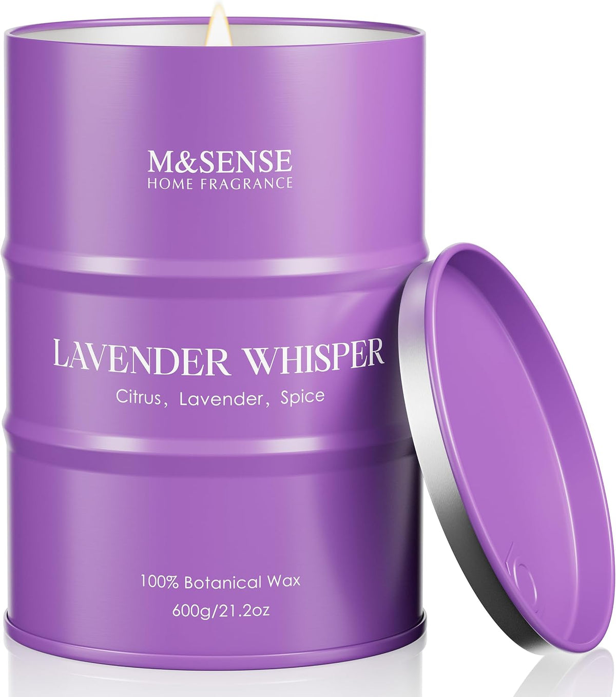 M&SENSE Oud Holz Duftkerze im Glas, groß 600g, natürliches Sojawachs, langanhaltende Brenndauer bis zu 130 Stunden, dekorative Sojakerze für Heim und Wohnzimmer, Geschenk für Männer