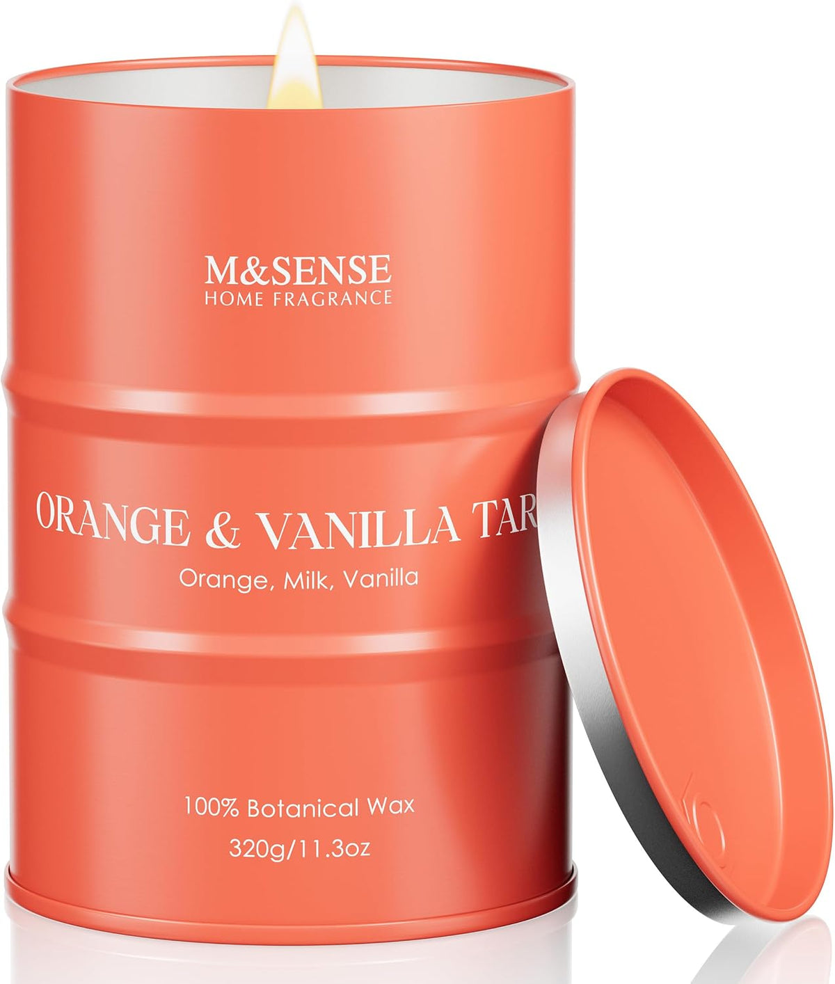 M&SENSE Oud Holz Duftkerze im Glas, groß 600g, natürliches Sojawachs, langanhaltende Brenndauer bis zu 130 Stunden, dekorative Sojakerze für Heim und Wohnzimmer, Geschenk für Männer