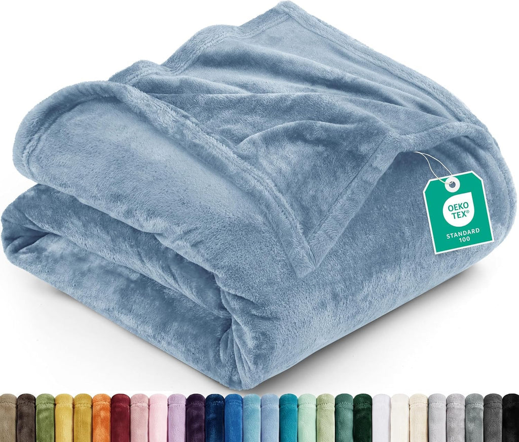Utopia Bedding Kuscheldecke flauschig Fleecedecke [150x200 cm, Grau]