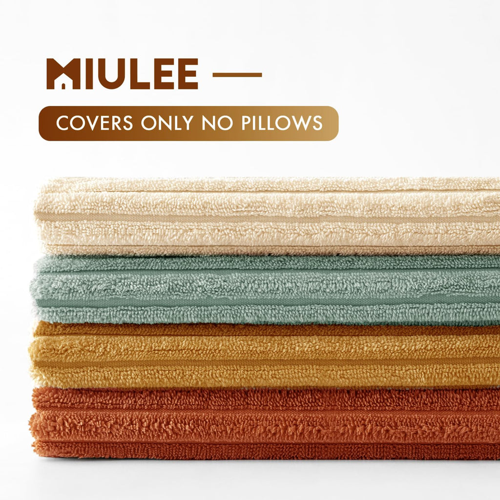 MIULEE Kissenbezug 40x40 4er Set Kordsamt Kissenhülle sofakissen Green