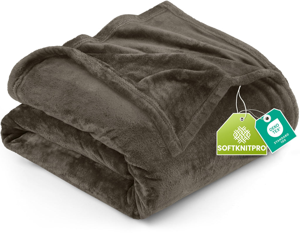 Utopia Bedding Kuscheldecke flauschig Fleecedecke [150x200 cm, Grau]