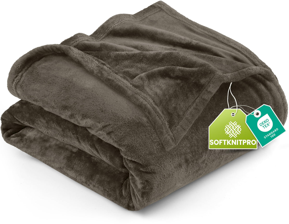 Utopia Bedding Kuscheldecke flauschig Fleecedecke [150x200 cm, Grau]