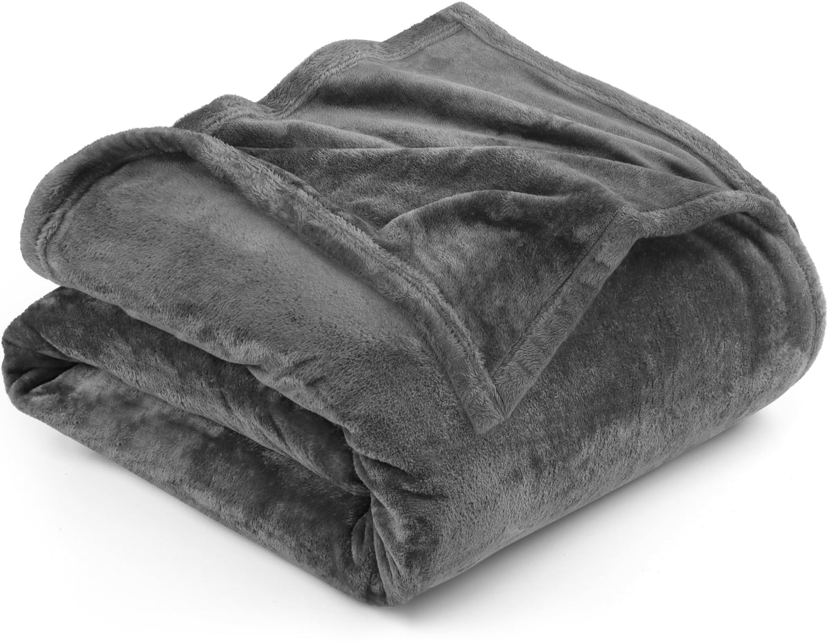 Utopia Bedding Kuscheldecke flauschig Fleecedecke [150x200 cm, Grau]