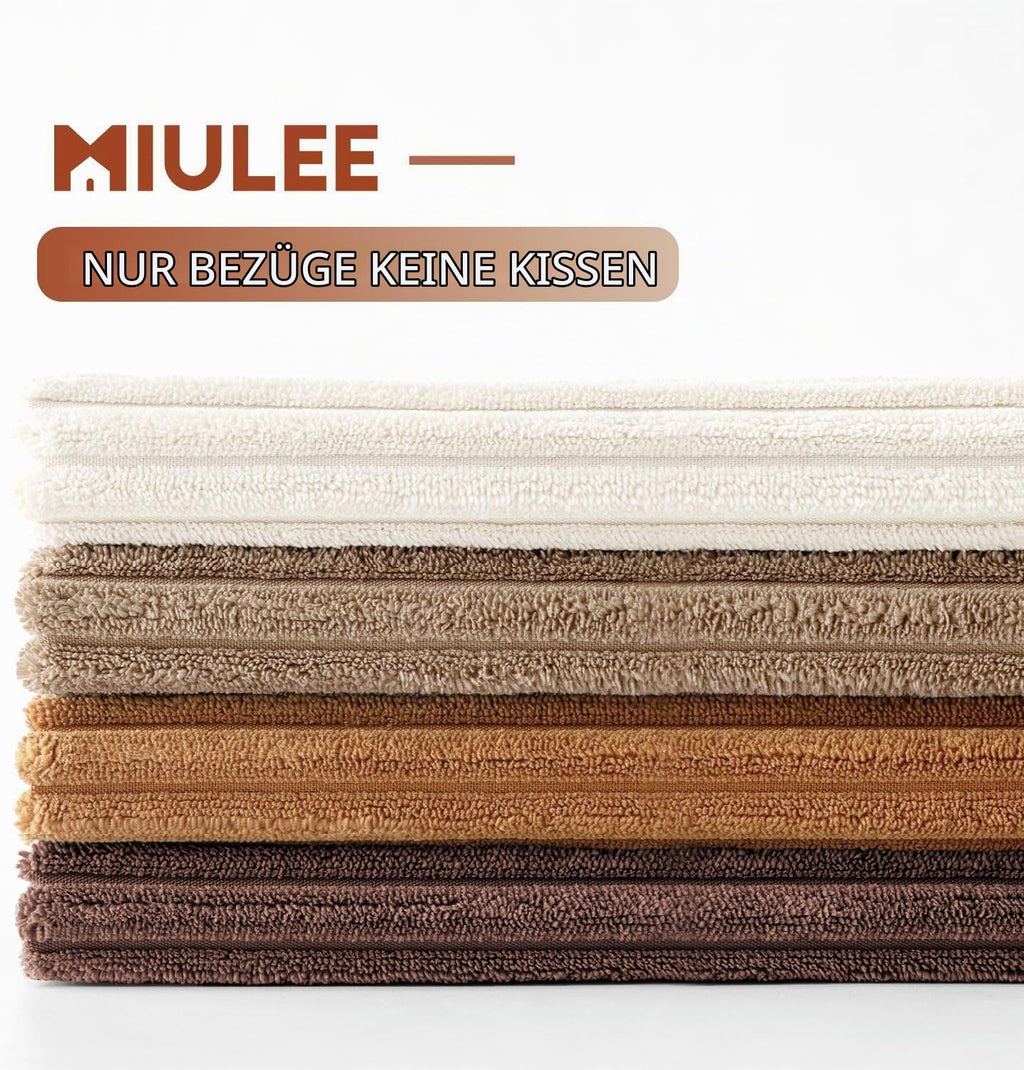 MIULEE Kissenbezug 40x40 4er Set Kordsamt Kissenhülle sofakissen Green