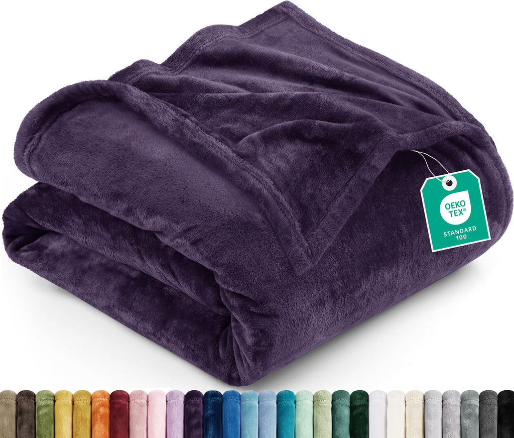 Utopia Bedding Kuscheldecke flauschig Fleecedecke [150x200 cm, Grau]