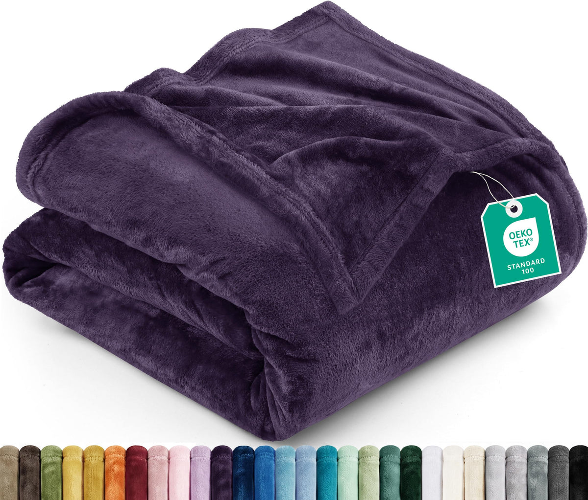 Utopia Bedding Kuscheldecke flauschig Fleecedecke [150x200 cm, Grau]