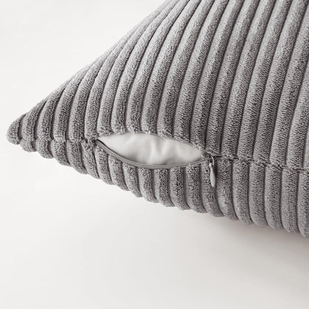 MIULEE Kissenbezug 40x40 4er Set Kordsamt Kissenhülle sofakissen Green