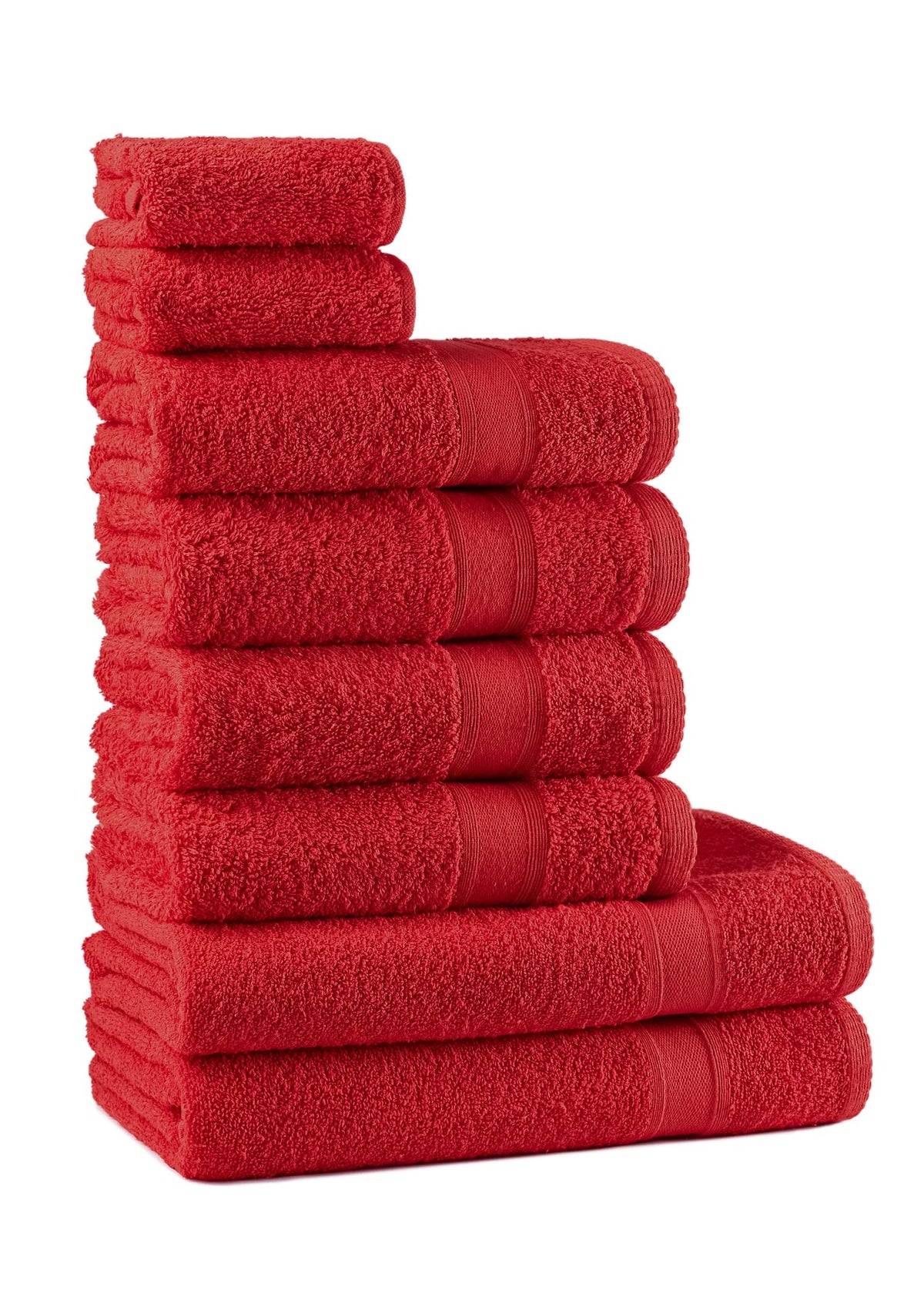 Tuiste Handtücher Set Anthrazit Grau | Handtuch Set 8 Teilig | 2X Badetücher Set, 4X Handtücher, 2X Gästetücher | Weich und Saugstark | Farbe : Anthrazit Grau