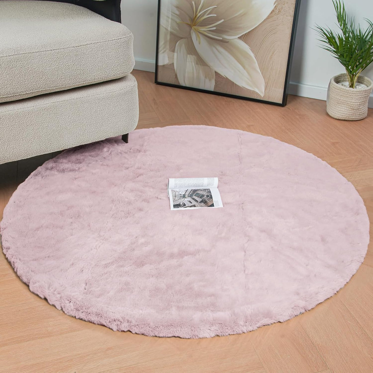 ORINOVA Teppich Schlafzimmer Beige Waschbar Flauschig 60x90 cm Fellteppich Kunstfell Wohnzimmer Kinderzimmer Teppich Weich Klein Deko Rechteckig