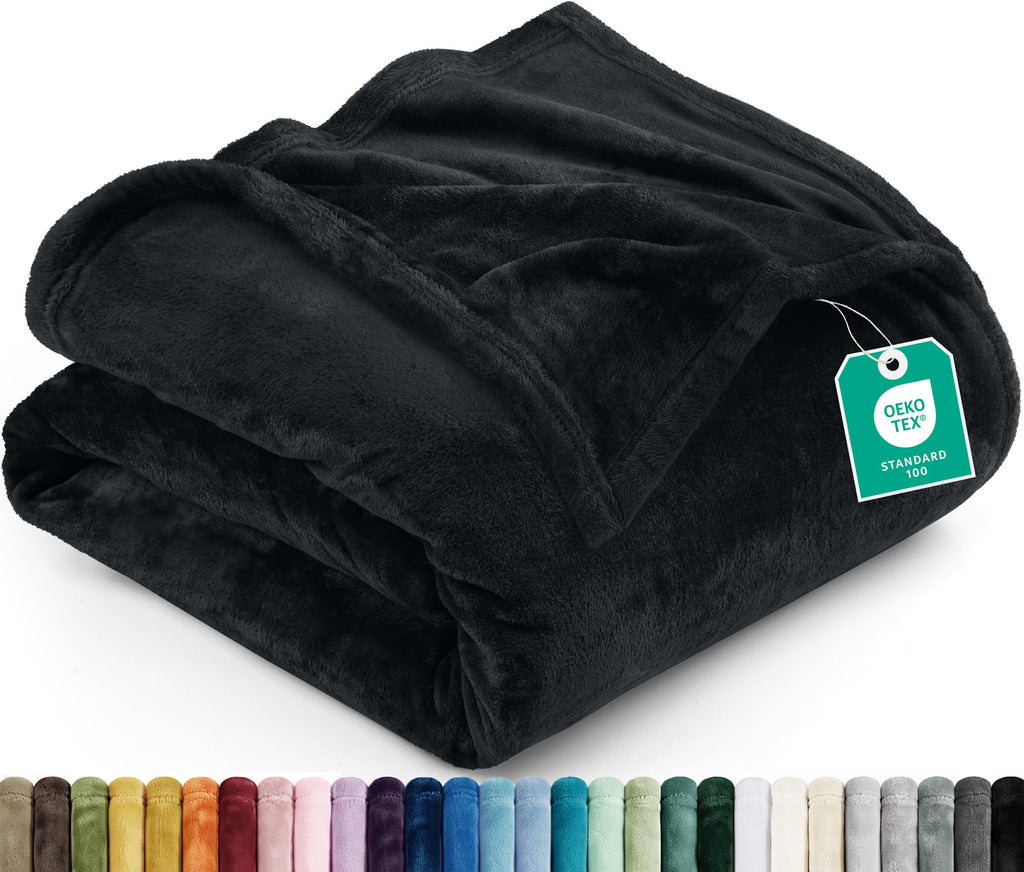 Utopia Bedding Kuscheldecke flauschig Fleecedecke [150x200 cm, Grau]