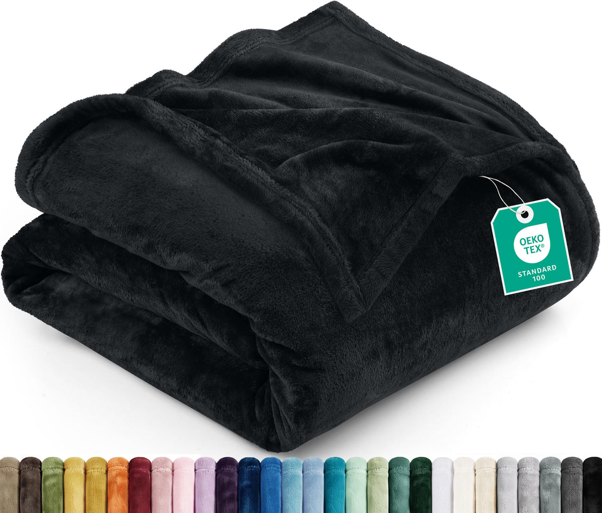 Utopia Bedding Kuscheldecke flauschig Fleecedecke [150x200 cm, Grau]