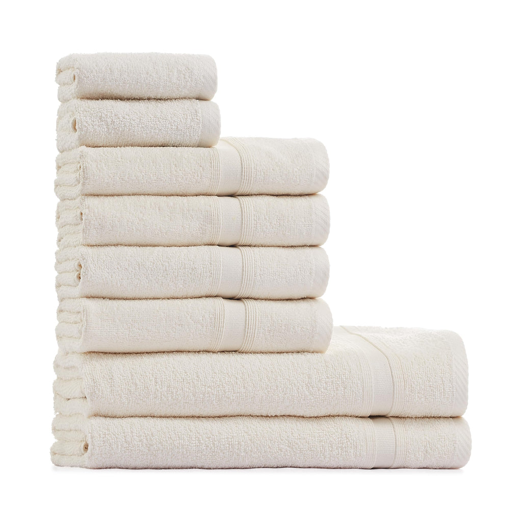 Tuiste Handtücher Set Anthrazit Grau | Handtuch Set 8 Teilig | 2X Badetücher Set, 4X Handtücher, 2X Gästetücher | Weich und Saugstark | Farbe : Anthrazit Grau