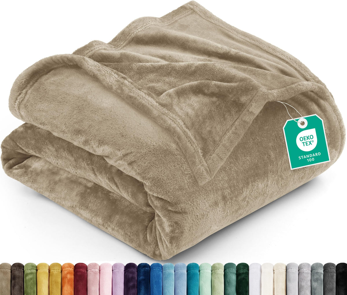 Utopia Bedding Kuscheldecke flauschig Fleecedecke [150x200 cm, Grau]