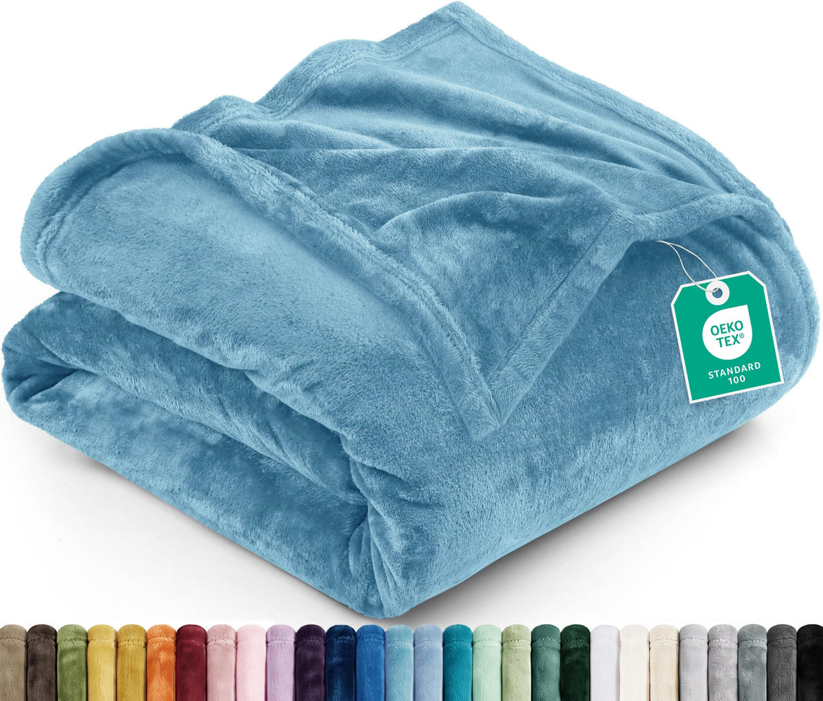 Utopia Bedding Kuscheldecke flauschig Fleecedecke [150x200 cm, Grau]