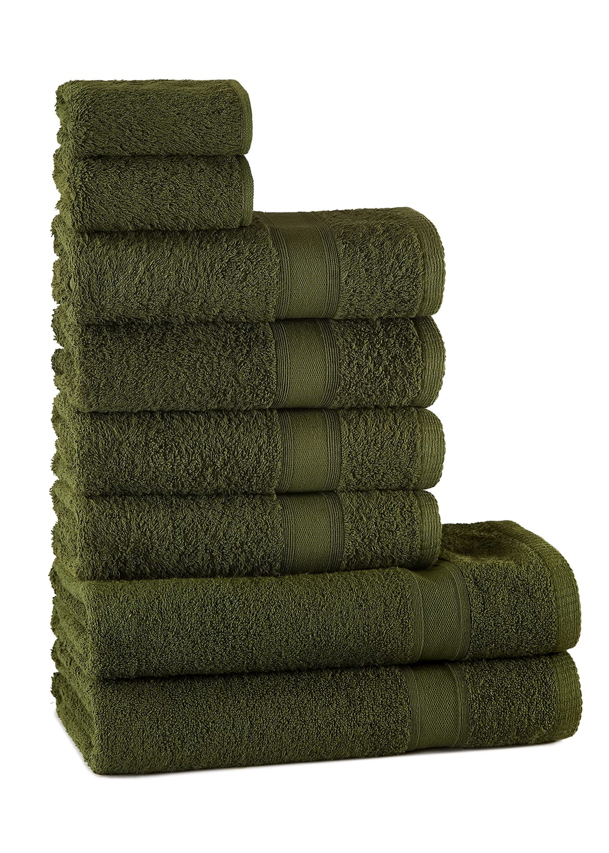 Tuiste Handtücher Set Anthrazit Grau | Handtuch Set 8 Teilig | 2X Badetücher Set, 4X Handtücher, 2X Gästetücher | Weich und Saugstark | Farbe : Anthrazit Grau