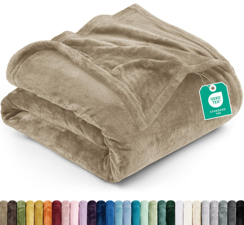 Utopia Bedding Kuscheldecke flauschig Fleecedecke [150x200 cm, Grau]