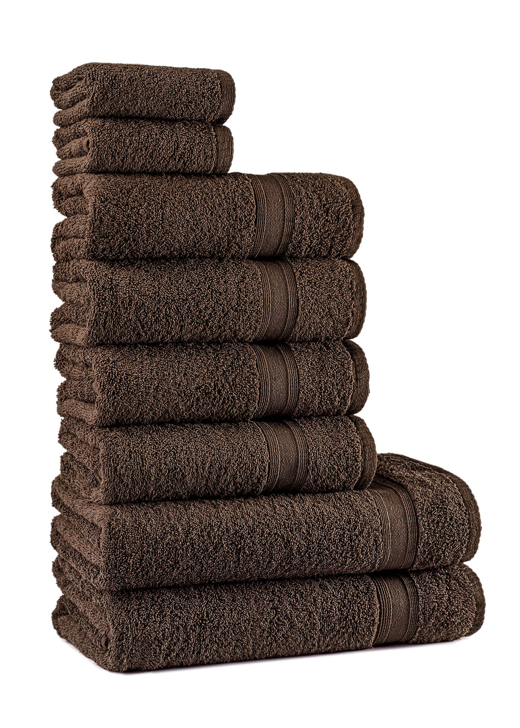 Tuiste Handtücher Set Anthrazit Grau | Handtuch Set 8 Teilig | 2X Badetücher Set, 4X Handtücher, 2X Gästetücher | Weich und Saugstark | Farbe : Anthrazit Grau