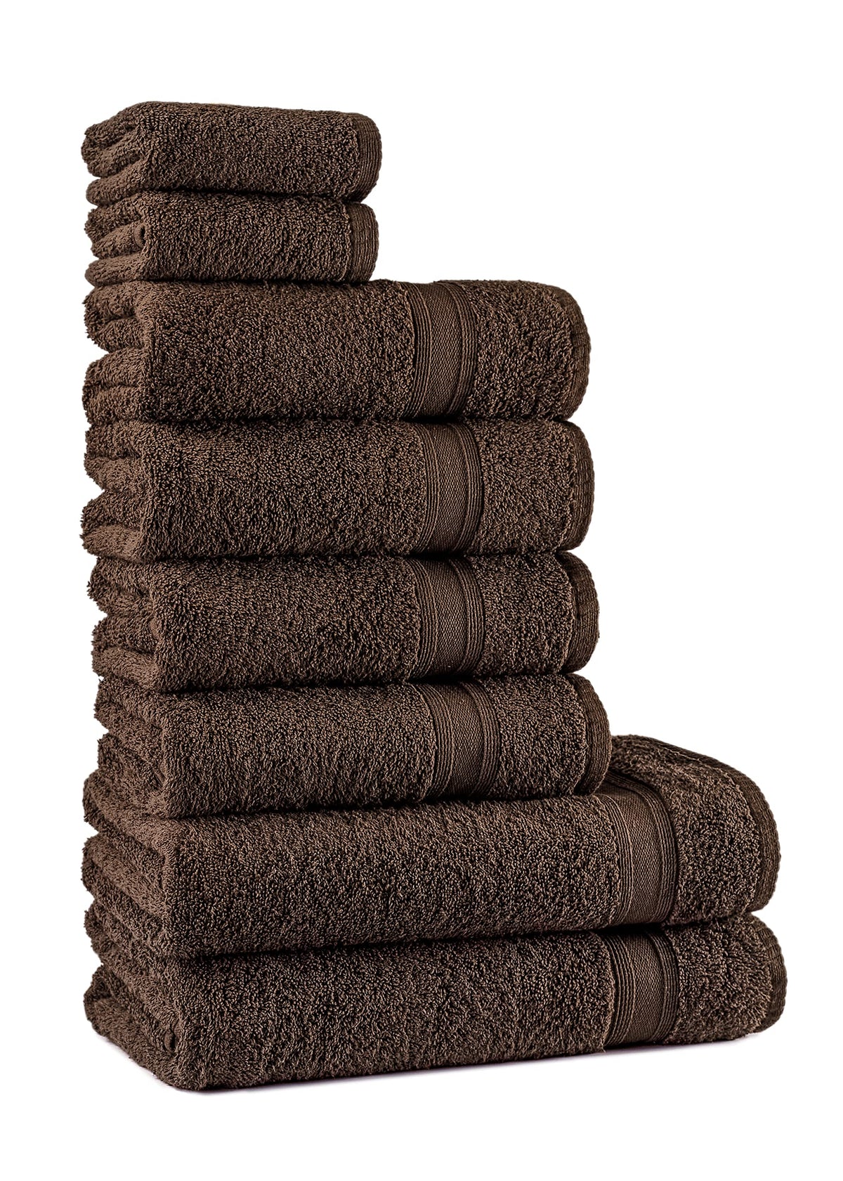 Tuiste Handtücher Set Anthrazit Grau | Handtuch Set 8 Teilig | 2X Badetücher Set, 4X Handtücher, 2X Gästetücher | Weich und Saugstark | Farbe : Anthrazit Grau