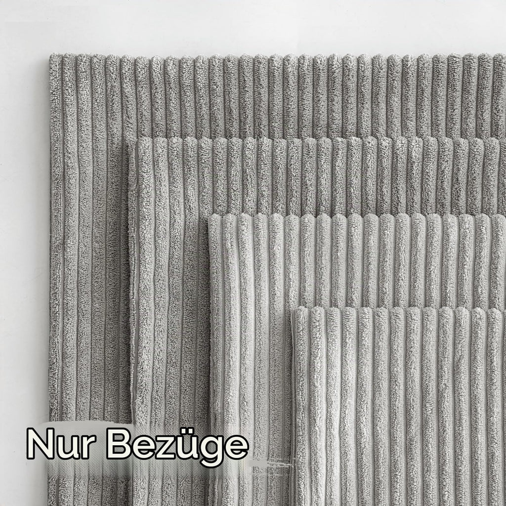 MIULEE Kissenbezug 40x40 4er Set Kordsamt Kissenhülle sofakissen Green