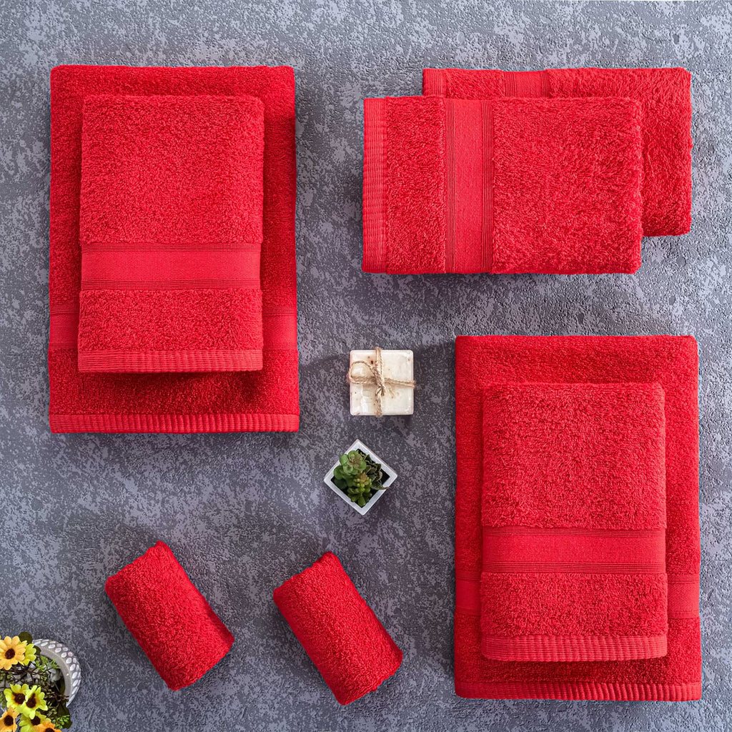 Tuiste Handtücher Set Anthrazit Grau | Handtuch Set 8 Teilig | 2X Badetücher Set, 4X Handtücher, 2X Gästetücher | Weich und Saugstark | Farbe : Anthrazit Grau