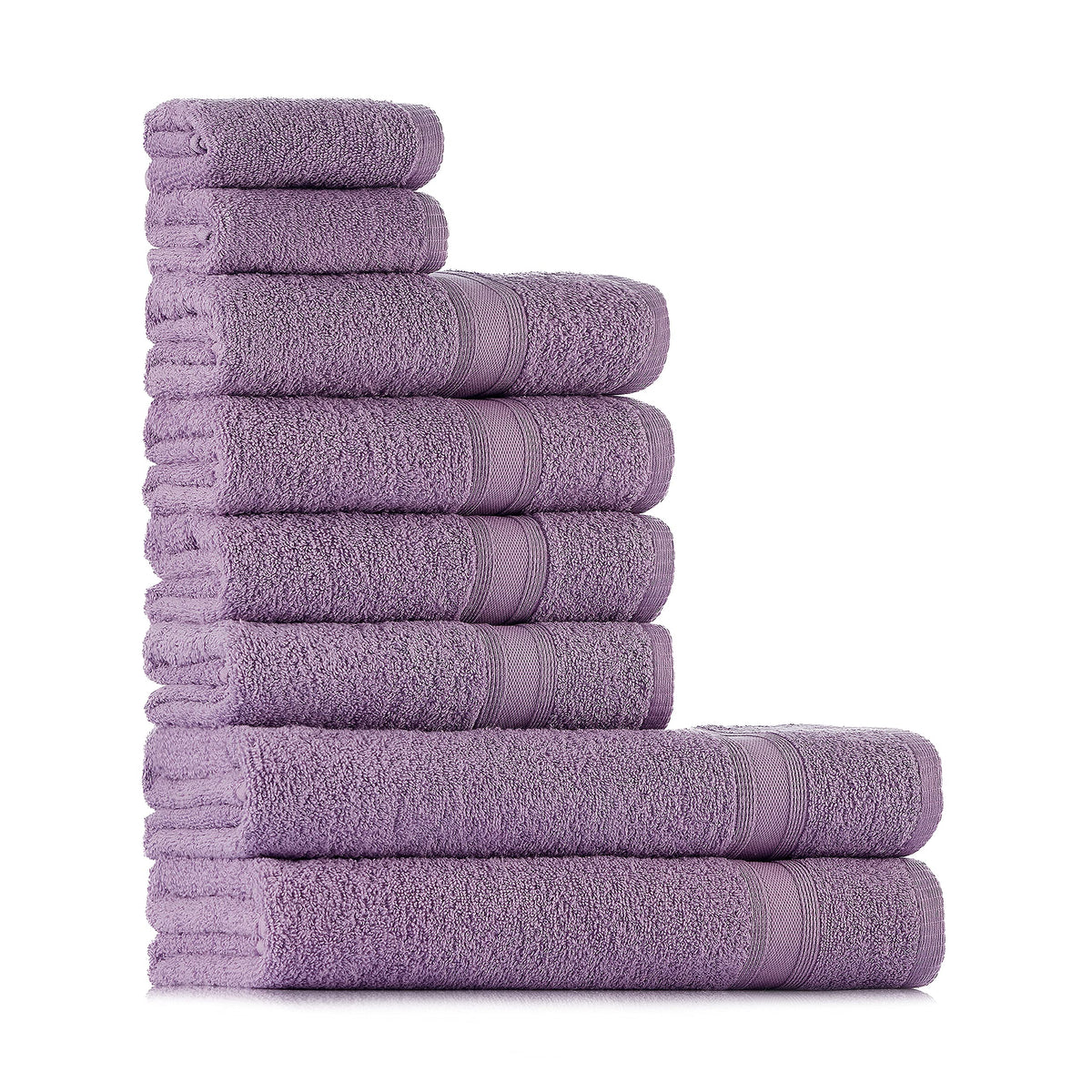 Tuiste Handtücher Set Anthrazit Grau | Handtuch Set 8 Teilig | 2X Badetücher Set, 4X Handtücher, 2X Gästetücher | Weich und Saugstark | Farbe : Anthrazit Grau