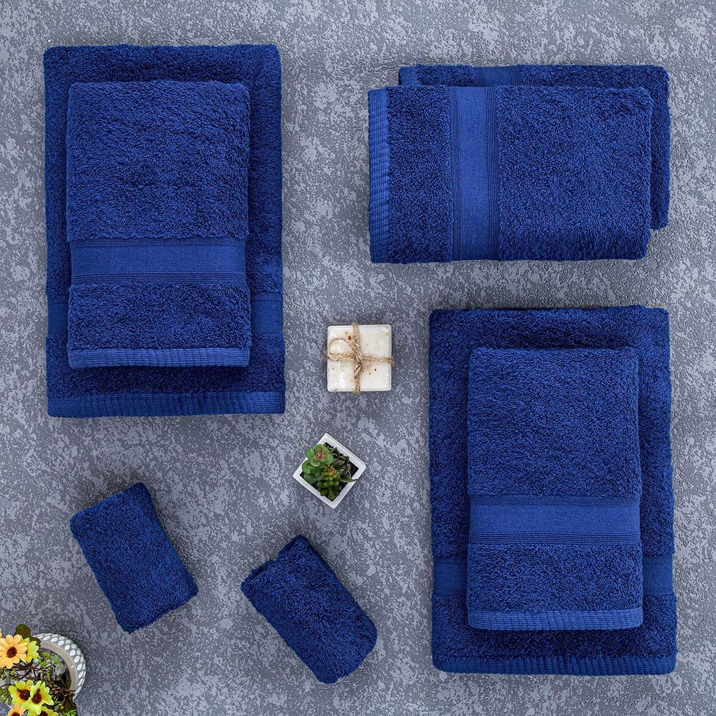 Tuiste Handtücher Set Anthrazit Grau | Handtuch Set 8 Teilig | 2X Badetücher Set, 4X Handtücher, 2X Gästetücher | Weich und Saugstark | Farbe : Anthrazit Grau