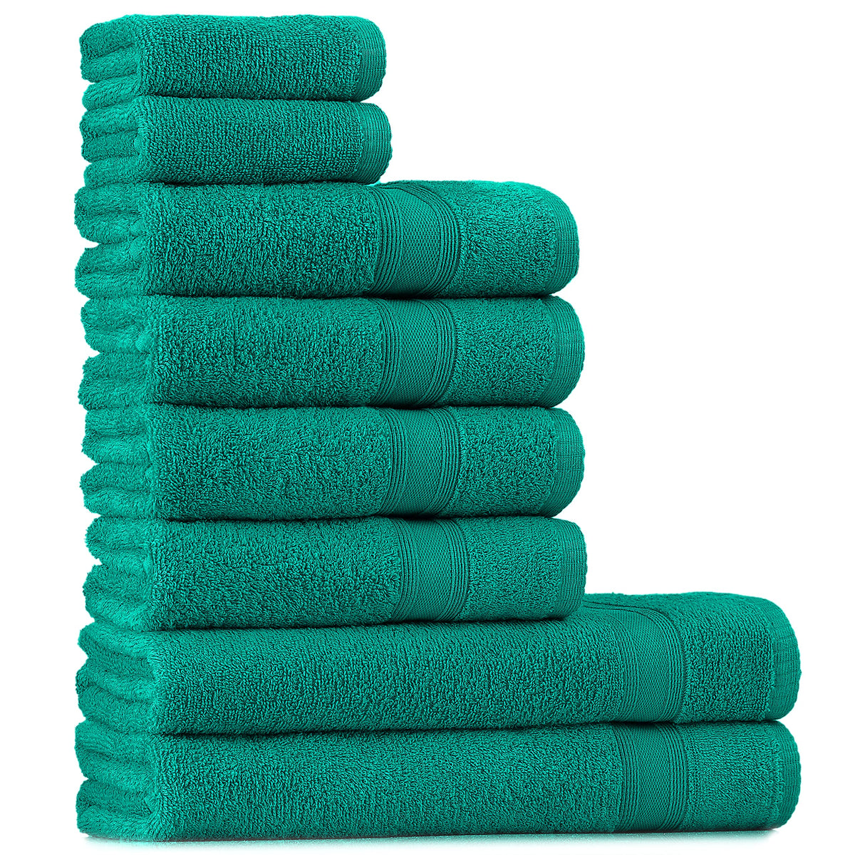 Tuiste Handtücher Set Anthrazit Grau | Handtuch Set 8 Teilig | 2X Badetücher Set, 4X Handtücher, 2X Gästetücher | Weich und Saugstark | Farbe : Anthrazit Grau