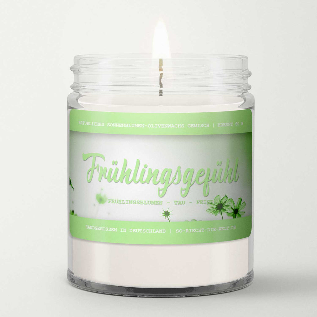 Frühlingsgefühl Kerze - Frühlingsblumen | Tau | Feige