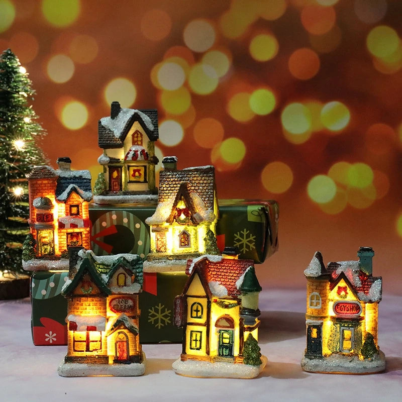 Weihnachten Haus Licht Dekorationen Für Home Ornamente Kinder Weihnachten Geschenk Neujahr 2026 Navidad Dekor Schlafzimmer Nacht Licht Mit Batterie