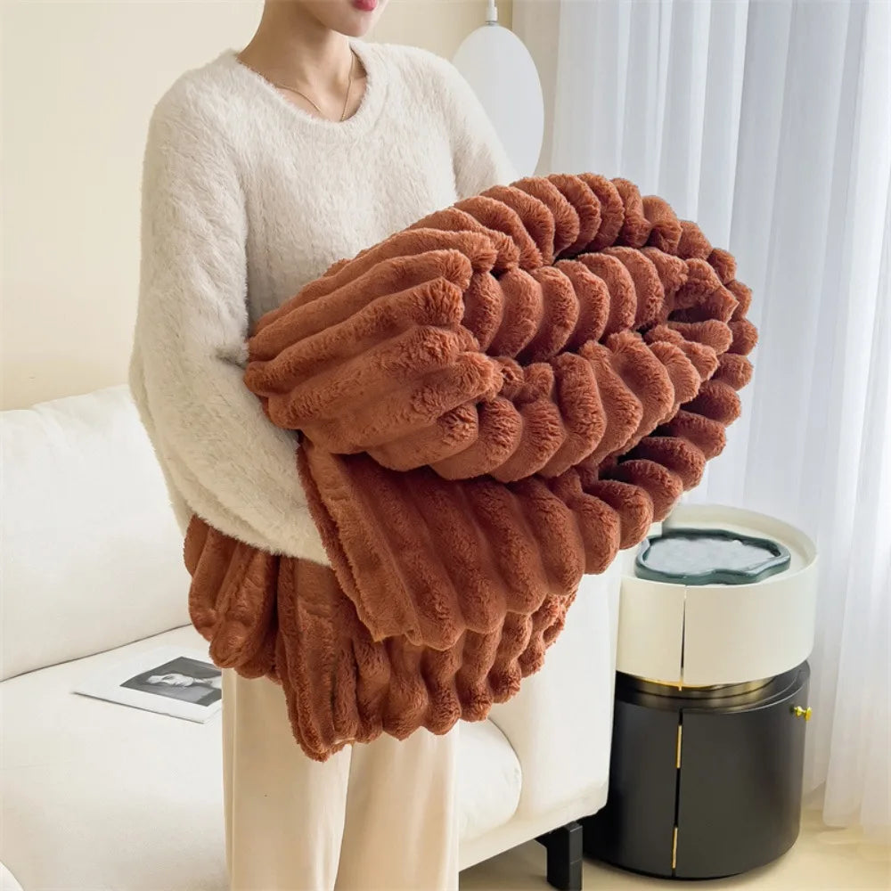 Baumwolle Warme Decke Spandex Einfarbig