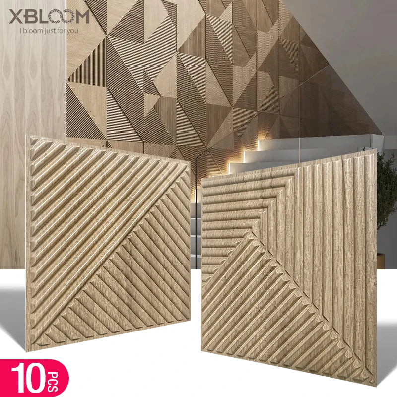 10pcs 3D Wand Panel 30x30cm Gold Mosaik Indoor Wanddekoration für Wohnzimmer Schlafzimmer Hotel Büro Esports Spiel 3D Wandaufkleber